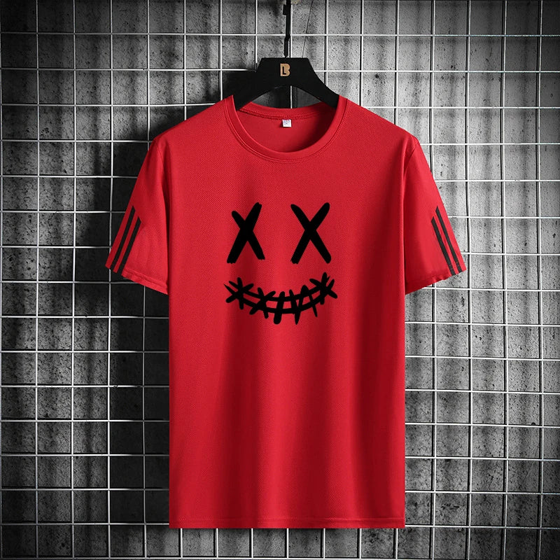 Trendy Men's printed set - Smiling Face Pattern