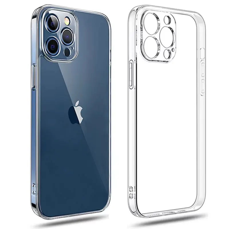 Ultra Thin Clear Phone Case For iPhone 11 12 13 14 15 16 Pro Silicone Transparent Back Cover