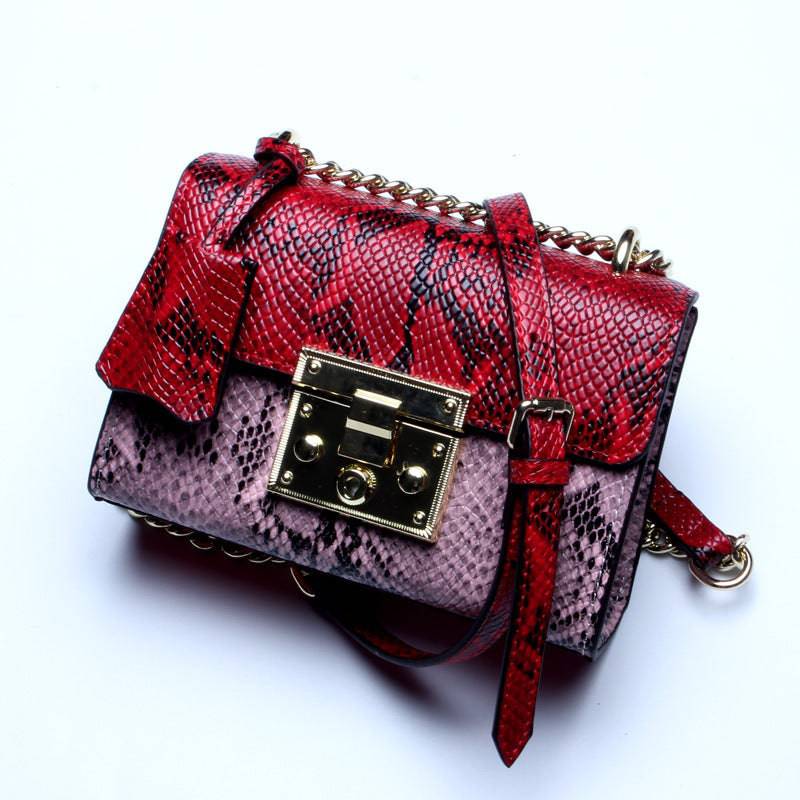 Leather chain bag