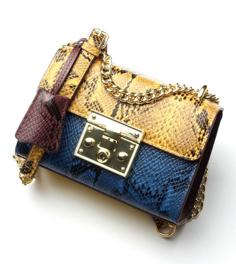 Leather chain bag