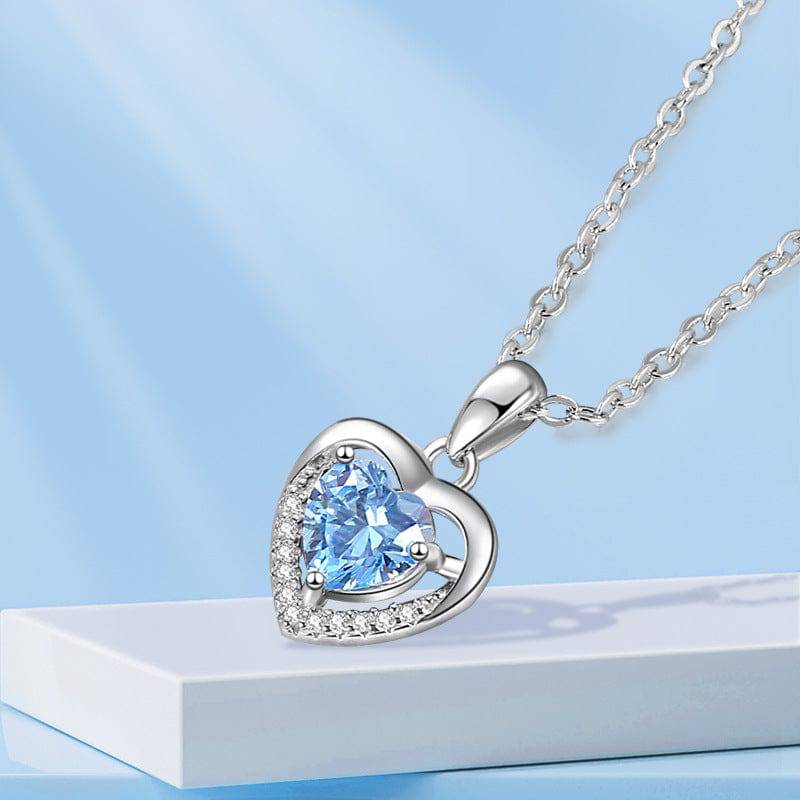 925 Heart-shaped Rhinestones Necklace Luxury Personalized Necklace For Women Jewelry Jewelry Valentine's Day Gift