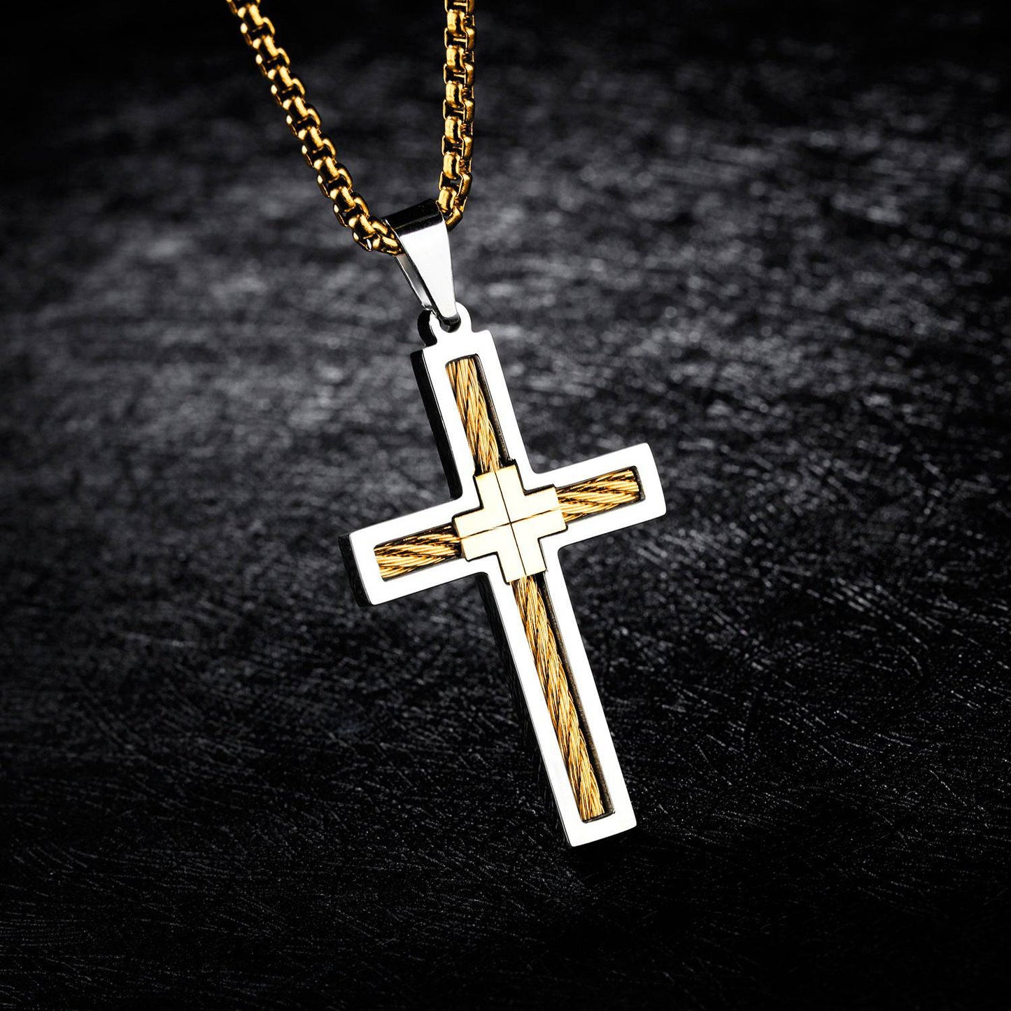 Cross Men's Necklace Trendy Men's Pendant