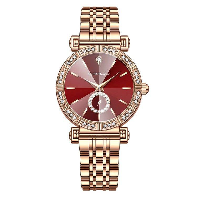 Women's Steel Belt Diamond-embedded Watch