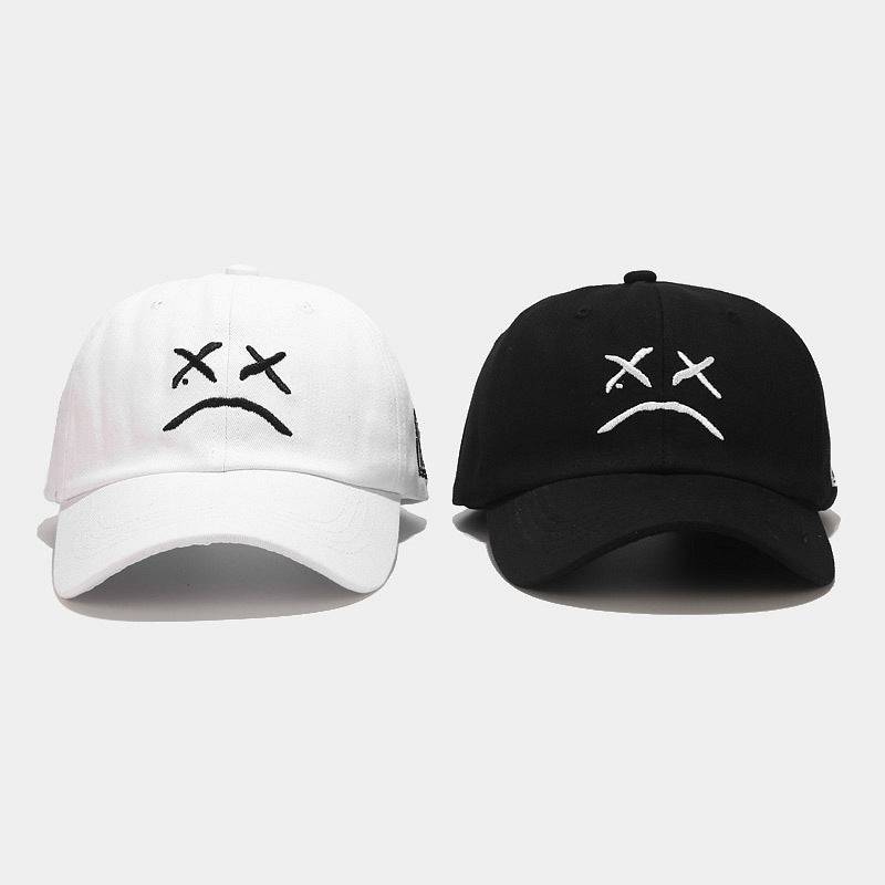 Crying Face Embroidery Baseball hat