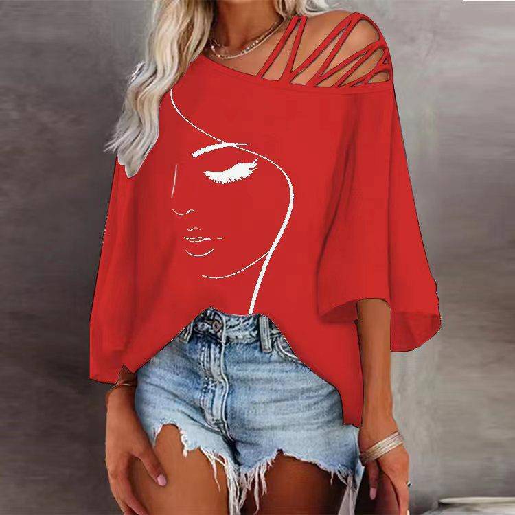 Fashion Stitching Loose Casual Tops For Women